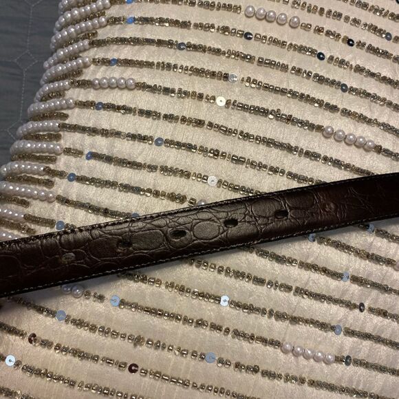 Vintage genuine leather belt, 37” - Picture 5 of 7